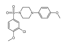 Piperazine, 1-[(3-chloro-4-methoxyphenyl)sulfonyl]-4-(4-methoxyphenyl)- (9CI)结构式