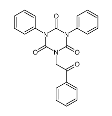 1-(2-oxo-2-phenyl-ethyl)-3,5-diphenyl-[1,3,5]triazinane-2,4,6-trione Structure