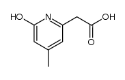 6-(carboxymethyl)-4-methyl-2-hydroxypyridine结构式