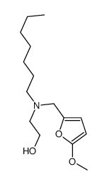2-[heptyl-[(5-methoxyfuran-2-yl)methyl]amino]ethanol结构式