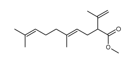 methyl (4E)-5,9-dimethyl-2-(2-propenyl)-4,8-decadienoate结构式