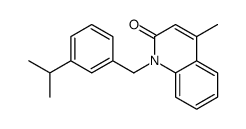 4-methyl-1-[(3-propan-2-ylphenyl)methyl]quinolin-2-one Structure