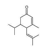 3-Methyl-5-isopropyl-4-(1-isopropenyl)-2-cyclohexen-1-on结构式