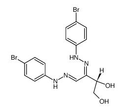 2-(4-bromo-phenylhydrazono)-3,4-dihydroxy-butyraldehyde-(4-bromo-phenylhydrazone) Structure