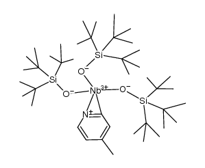 ((t)Bu3SiO)3Nb(η(2)-N,C-4-picoline)结构式