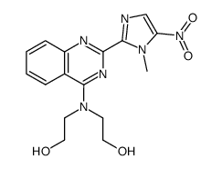 2,2'-[2-(1-methyl-5-nitro-1H-imidazol-2-yl)-quinazolin-4-ylazanediyl]-bis-ethanol结构式