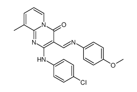 2-(4-chloroanilino)-3-[(4-methoxyphenyl)iminomethyl]-9-methylpyrido[1,2-a]pyrimidin-4-one Structure