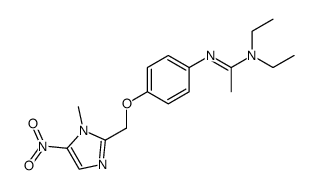 N,N-diethyl-N'-[4-(1-methyl-5-nitro-1H-imidazol-2-ylmethoxy)-phenyl]-acetamidine结构式