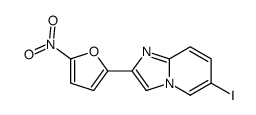 6-iodo-2-(5-nitrofuran-2-yl)imidazo[1,2-a]pyridine结构式