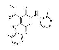 3,6-Di-(o-methylanilino)-2-propionyl-1,4-benzochinon结构式