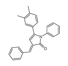 3-benzylidene-5-(3,4-dimethyl-phenyl)-1-phenyl-1,3-dihydro-pyrrol-2-one结构式