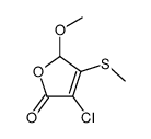 4-chloro-2-methoxy-3-methylsulfanyl-2H-furan-5-one结构式