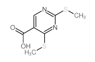 2,4-bis(methylsulfanyl)pyrimidine-5-carboxylic acid structure