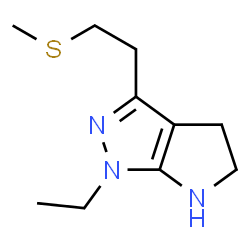 Pyrrolo[2,3-c]pyrazole, 1-ethyl-1,4,5,6-tetrahydro-3-[2-(methylthio)ethyl]- (9CI)结构式