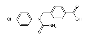 4-[1-(4-chlorophenyl)thioureidomethyl]benzoic acid Structure