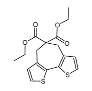 diethyl 4,6-dihydro-5H-cyclohepta[1,2-b:7,6-b']bisthiophene-5,5-dicarboxylate Structure