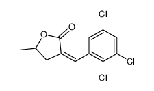 5-methyl-3-[(2,3,5-trichlorophenyl)methylidene]oxolan-2-one结构式