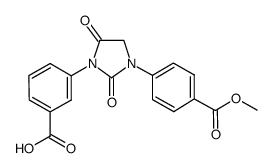 3-[3-(4-methoxycarbonyl-phenyl)-2,5-dioxo-imidazolidin-1-yl]-benzoic acid Structure