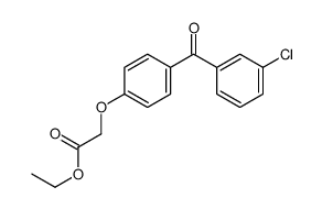ethyl 2-[4-(3-chlorobenzoyl)phenoxy]acetate Structure