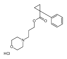3-morpholin-4-ium-4-ylpropyl 1-phenylcyclopropane-1-carboxylate,chloride结构式