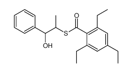 2,4,6-Triethylbenzenethiocarboxylic acid S-(2-hydroxy-1-methyl-2-phenylethyl) ester structure