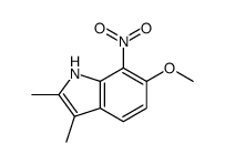 6-methoxy-2,3-dimethyl-7-nitro-1H-indole结构式