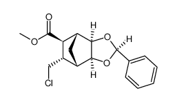 dioxa-3,5 exo phenyl-4 syn carbomethoxy-8 exo chloromethyl-9 endo tricyclo [5.2.1.02,6] decane Structure