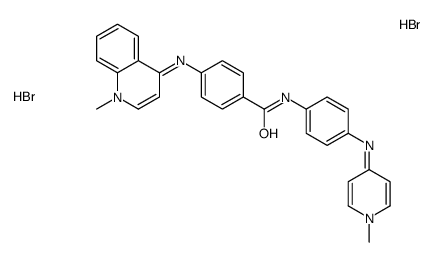 N-[4-[(1-methylpyridin-1-ium-4-yl)amino]phenyl]-4-[(1-methylquinolin-1-ium-4-yl)amino]benzamide,dibromide Structure