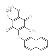 2,3-dimethoxy-5-methyl-6-naphthalen-2-ylsulfanyl-cyclohexa-2,5-diene-1,4-dione结构式