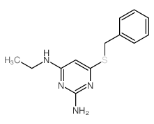 6-benzylsulfanyl-N-ethyl-pyrimidine-2,4-diamine结构式