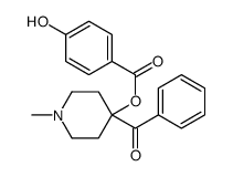 (4-benzoyl-1-methylpiperidin-4-yl) 4-hydroxybenzoate结构式