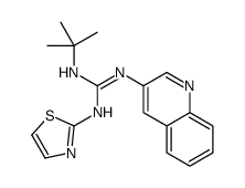 2-tert-butyl-1-quinolin-3-yl-3-(1,3-thiazol-2-yl)guanidine结构式