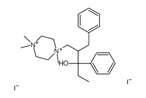 1,3-diphenyl-2-[(1,4,4-trimethylpiperazine-1,4-diium-1-yl)methyl]pentan-3-ol,diiodide Structure