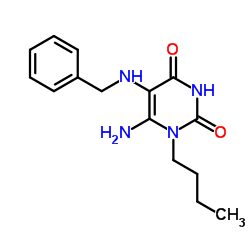 6-Amino-5-benzylamino-1-butyl-1H-pyrimidine-2,4-dione结构式