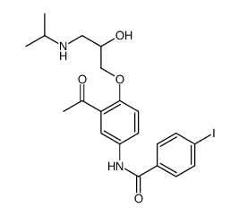 N-[3-acetyl-4-[2-hydroxy-3-(propan-2-ylamino)propoxy]phenyl]-4-iodobenzamide结构式