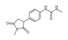 1-methyl-3-(4-(1-methyl-2,5-dioxopyrrolidin-3-yl)phenyl)urea结构式