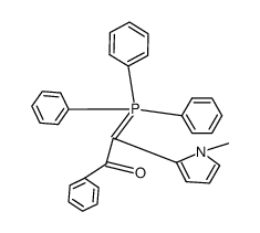 2-(1-methyl-1H-pyrrol-2-yl)-1-phenyl-2-(triphenyl-l5-phosphanylidene)ethan-1-one结构式