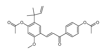 4,4'-diacetoxy-2-methoxy-5-(α,α-dimethylallyl)chalkone结构式