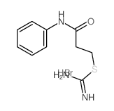 3-carbamimidoylsulfanyl-N-phenyl-propanamide结构式