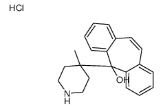 11-(4-methylpiperidin-1-ium-4-yl)dibenzo[1,2-a:1',2'-e][7]annulen-11-ol,chloride Structure