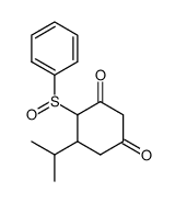 5-isopropyl-4-(phenylsulfinyl)cyclohexane-1,3-dione Structure