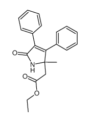 ethyl 2-(2-methyl-5-oxo-3,4-diphenyl-2,5-dihydro-1H-pyrrol-2-yl)acetate结构式