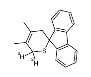 Spiro[fluoren-9',2-(6,6-dideuterio-3,6-dihydro-4,5-dimethyl-2H-thiopyran)]结构式