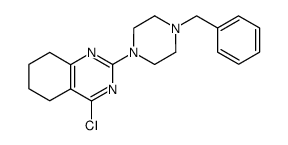 2-(4-benzyl-1-piperazinyl)-4-chloro-5,6,7,8-tetrahydroquinazoline结构式