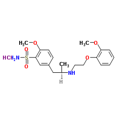 2-Methoxy-5-[2-[[2-(2-methoxyphenoxy)ethyl]amino]propyl]benzenesulfonamide monohydrochloride Structure