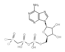 5'-adenylic acid, monoanhydride with (dichlorophosphonomethyl)phosphonic acid结构式