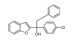 1-(1-benzofuran-2-yl)-1-(4-chlorophenyl)-2-phenylethanol结构式