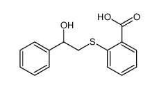 2-(2-hydroxy-2-phenylethyl)sulfanylbenzoic acid结构式