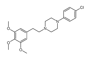 Piperazine, 1-(4-chlorophenyl)-4-(2-(3,4,5-trimethoxyphenyl)ethyl)-结构式