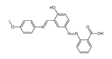 4-[((E)-1-{2-hydroxy-5-[(E)-2-(2-carboxyphenyl)-1-diazenyl]phenyl}methylidine)amino]methoxybenzene Structure